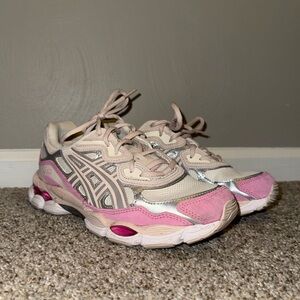 ASICS Gel-NYC sneakers in Cream Mineral Beige Pink